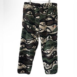 FA X Adidas Jason Dill Eye/Camouflage Orange Zip Sherpa Drawstring Pants-Size XL